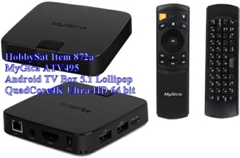 Receiver and Remote - MyGica ATV495 4K quad core Ultra HD android 5.1 lollipop TV Box HDMI 2.0 Receiver and Remote - MyGica ATV495 4K quad core Ultra HD android 5.1 lollipop TV Box HDMI 2.0